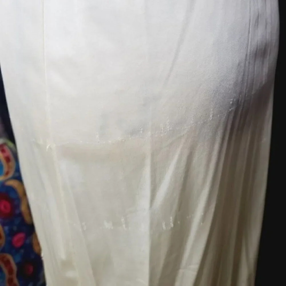 Vintage  Ivory Lace Applique Half Skirt Slip